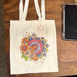 Floral Canvas Tote Bag